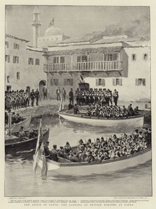 The Crisis in Crete, the landing of British Marines at Canea